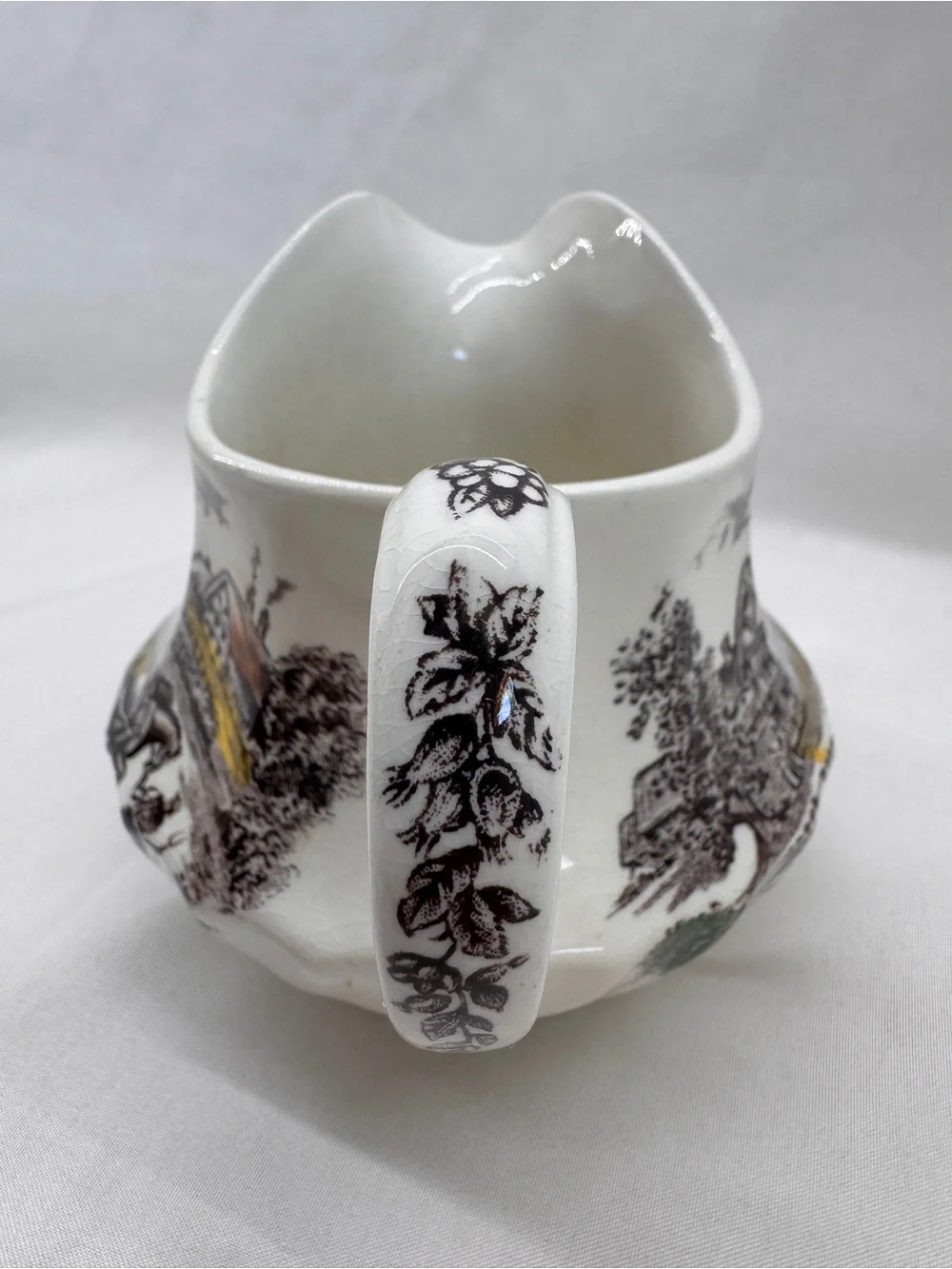 Vintage S.R. Staffordshire Ironstone Creamer Yorkshire Multicolor Cottagecore